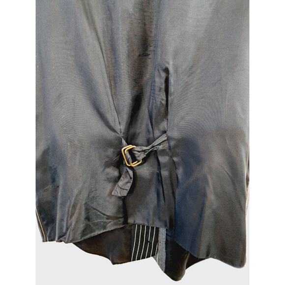 Mevisto Vintage Women's Gray Black Stripe Button-up Vest In Size 6 - Picture 6 of 6